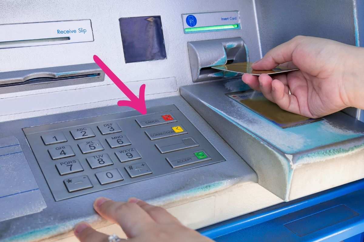 La tastiera dello sportello Bancomat